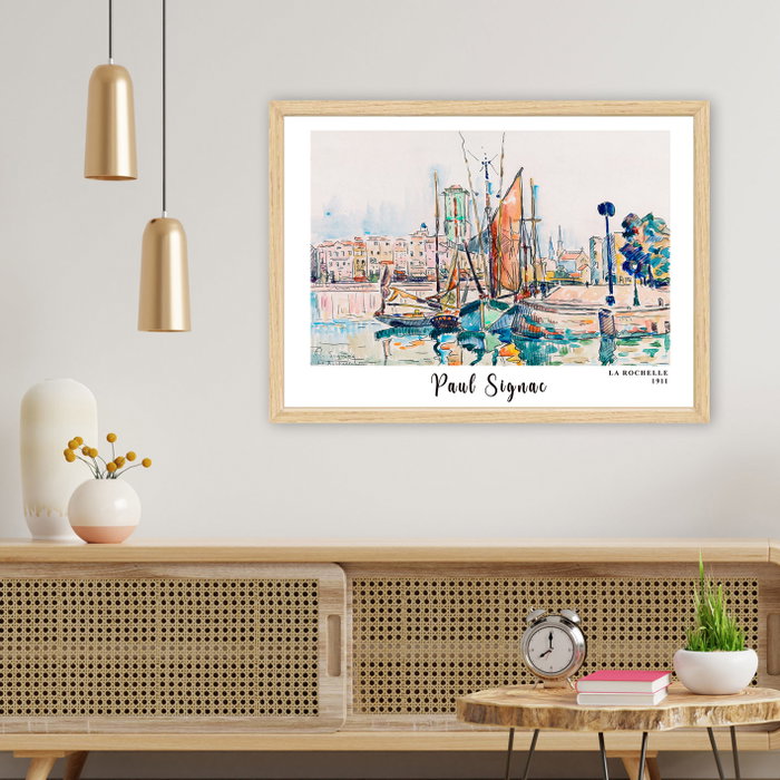 Wallity Cuadro Decorativo La Rochelle de Paul Signac 35 x 45 cm Wallity Cuadro Decorativo La Rochelle de Paul Signac 35 x 45 cm